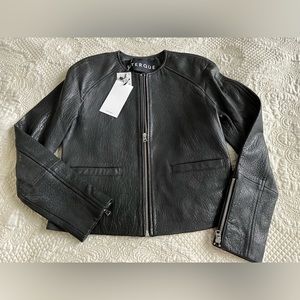 UTERQUE leather jacket NWT